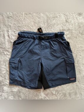 Zoic Marquis Men’s Padded Mountain Bike Cargo Shorts Blue Size Medium